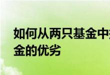 如何从两只基金中挑选一只 如何比较两只基金的优劣