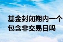 基金封闭期内一个月是交易日吗 基金封闭期包含非交易日吗