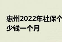 惠州2022年社保个人缴费标准多少 五险交多少钱一个月 