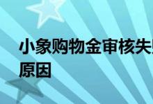 小象购物金审核失败 小象钱包购物金不通过原因