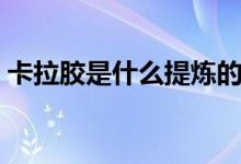 卡拉胶是什么提炼的（卡拉胶是什么添加剂）