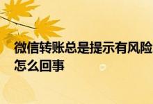 微信转账总是提示有风险怎么回事? 微信转账提示有风险是怎么回事