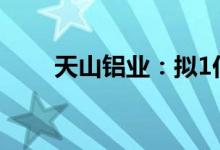天山铝业：拟1亿元-2亿元回购股份