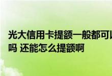 光大信用卡提额一般都可以提吧 请问光大信用卡会自动提额吗 还能怎么提额啊