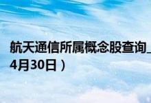 航天通信所属概念股查询_航天通信股价实时行情（2020年04月30日）