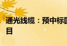 通光线缆：预中标国家电网输变电招标采购项目