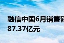 融信中国6月销售额91.02亿元前6月销售额387.37亿元
