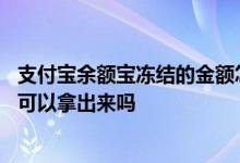 支付宝余额宝冻结的金额怎么来的 支付宝余额宝冻结的金额可以拿出来吗