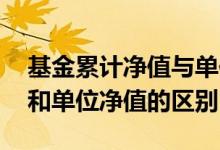 基金累计净值与单位净值区别 基金累计净值和单位净值的区别
