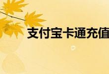 支付宝卡通充值（支付宝卡通提现）