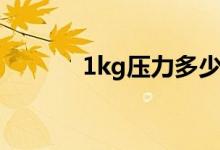 1kg压力多少帕（1kg多少克）