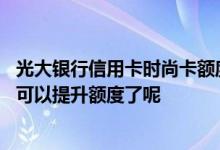 光大银行信用卡时尚卡额度 光大银行时尚卡信用卡几个月就可以提升额度了呢