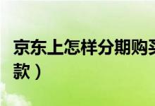 京东上怎样分期购买商品（京东上怎样分期付款）