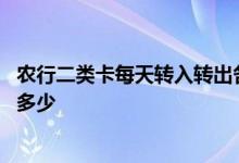 农行二类卡每天转入转出各多少 农行二类卡每天转入转出各多少