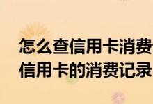 怎么查信用卡消费记录在哪里 怎么查看自己信用卡的消费记录