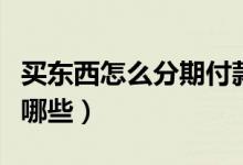 买东西怎么分期付款（支持分期购物的网站有哪些）