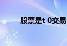 股票是t 0交易吗 美股t0交易规则