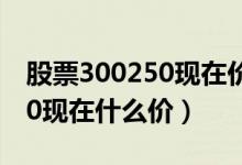 股票300250现在价格多少（初灵信息300250现在什么价）