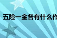 五险一金各有什么作用 五险一金有什么作用