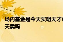 场内基金是今天买明天才可以卖吗 场内买基金可以今天买明天卖吗