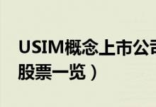 USIM概念上市公司有哪些（USIM上市公司股票一览）