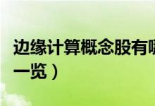 边缘计算概念股有哪些（边缘计算概念龙头股一览）