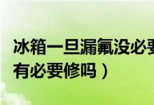冰箱一旦漏氟没必要修了（冰箱漏氟怎么办还有必要修吗）