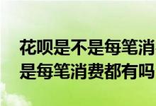 花呗是不是每笔消费都会上征信 花呗上征信是每笔消费都有吗