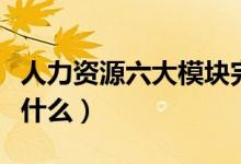 人力资源六大模块完整（人力资源六大模块是什么）