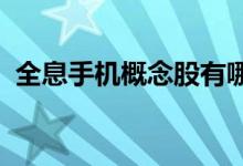 全息手机概念股有哪些全息手机概念股名单