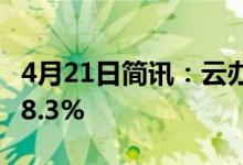 4月21日简讯：云办公概念股报跌榕基软件跌8.3%
