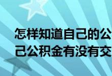 怎样知道自己的公积金有没有交 怎样知道自己公积金有没有交