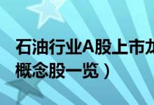 石油行业A股上市龙头企业有哪些（石油行业概念股一览）