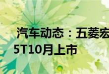  汽车动态：五菱宏光PLUS内饰官图曝光搭15T10月上市 