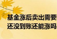 基金涨后卖出需要继续买回去吗 基金卖出后还没到账还能涨吗