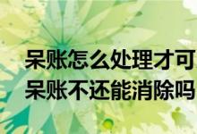 呆账怎么处理才可以不留征信问题 征信上的呆账不还能消除吗