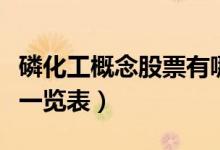磷化工概念股票有哪些（磷化工概念股龙头股一览表）