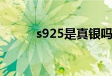 s925是真银吗（s925是纯银吗）
