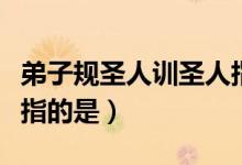 弟子规圣人训圣人指的是（弟子规圣人训圣人指的是）
