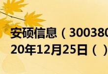 安硕信息（300380）今日股票行情查询（2020年12月25日（））