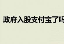 政府入股支付宝了吗 支付宝现在归国家管吗
