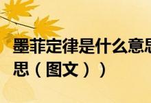 墨菲定律是什么意思解说（墨菲定律是什么意思（图文））