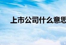 上市公司什么意思 上市公司是什么意思