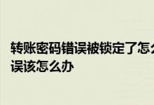 转账密码错误被锁定了怎么办 智能转账提示手机交易密码错误该怎么办
