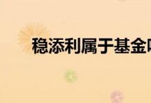 稳添利属于基金吗 基金怎么买比较稳