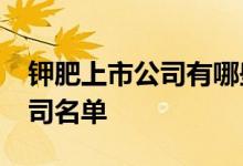 钾肥上市公司有哪些2022年钾肥龙头上市公司名单
