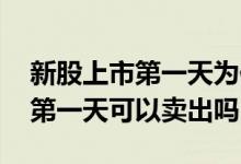 新股上市第一天为何有超大单卖出 新股上市第一天可以卖出吗