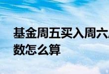 基金周五买入周六周日算天数吗 基金买入天数怎么算