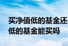 买净值低的基金还是净值高的基金 基金净值低的基金能买吗