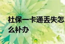 社保一卡通丢失怎么办理 社保一卡通丢失怎么补办